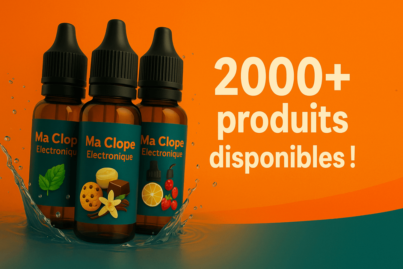 Bannière d’accueil Ma Clope Électronique – E-liquides pas chers avec livraison rapide en 24/48h