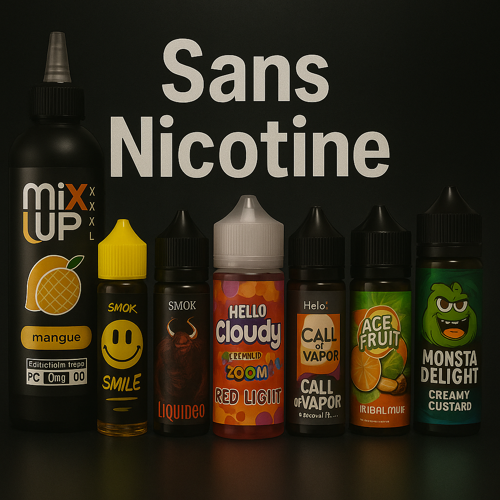 E-liquide sans nicotine – vapoter librement sans dépendance