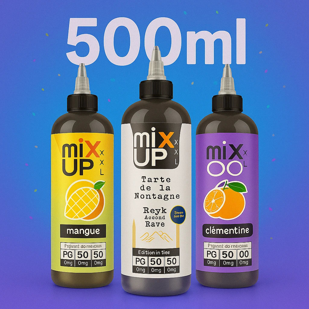 Gamme d’e-liquides en flacons de 500ml