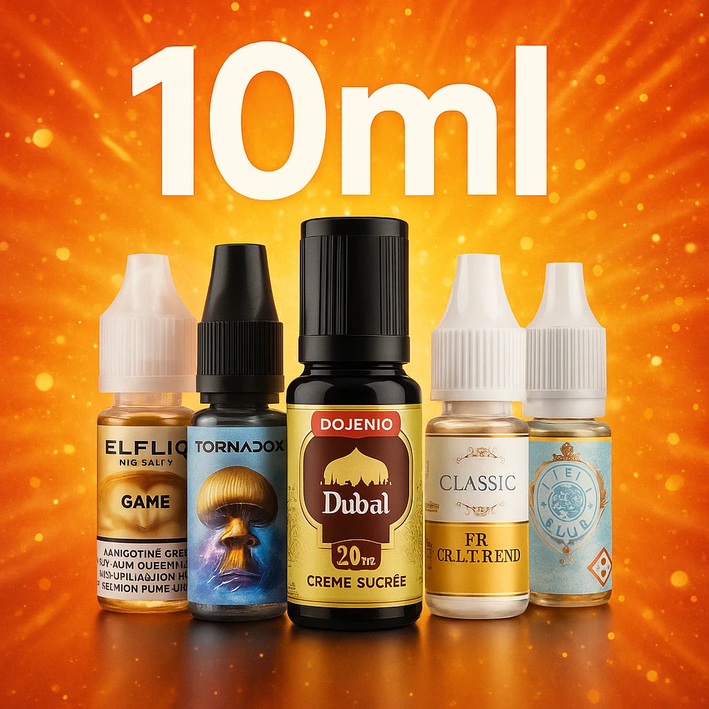 Gamme d’e-liquides en flacons de 10ml