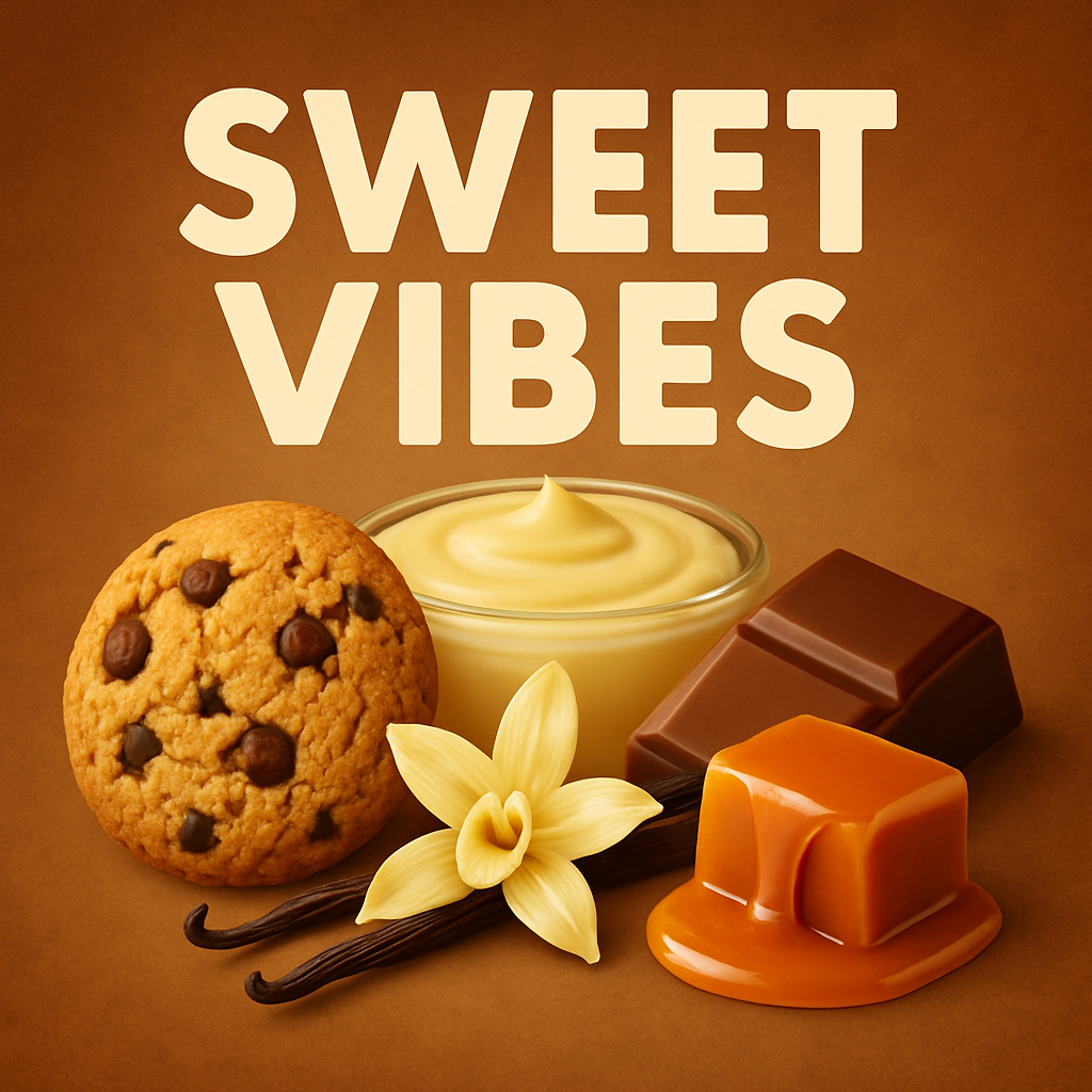 E-liquide gourmand saveur dessert – vanille, caramel, cookies