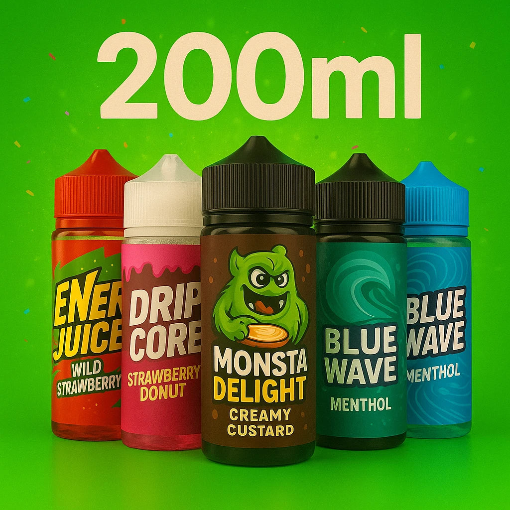 Gamme d’e-liquides en flacons de 200ml